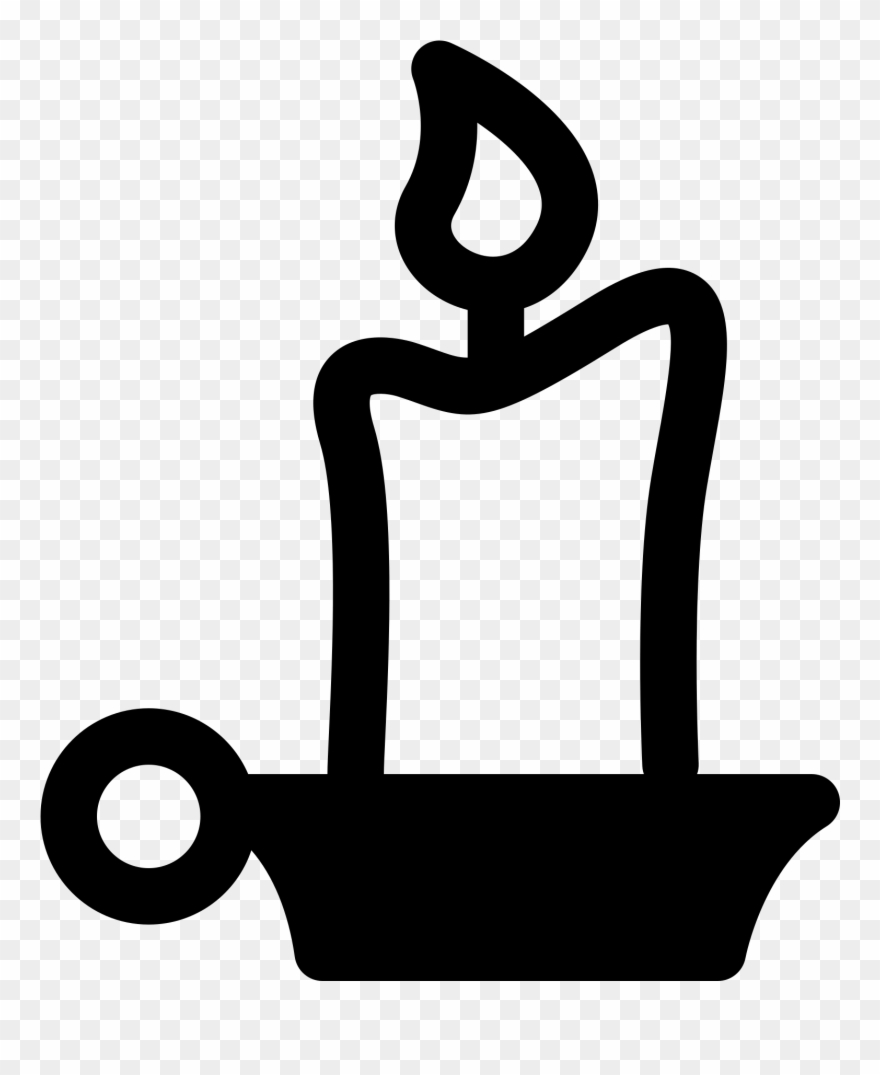 Open - Candle Silhouette Clipart