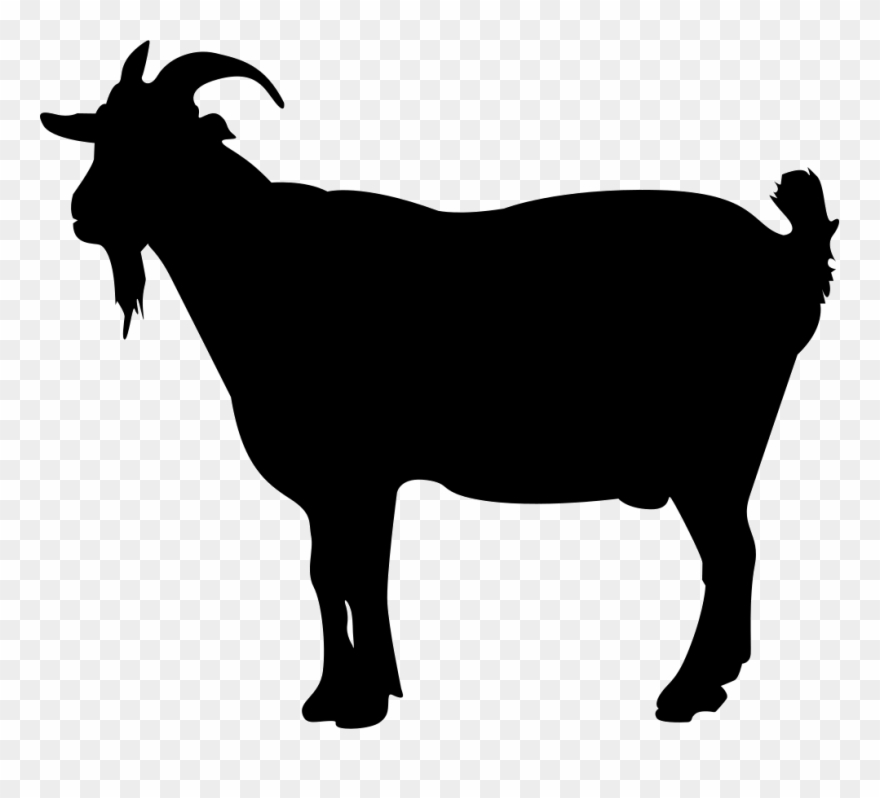 Mutton Clipart Goat - English Bulldog Silhouette - Png Download