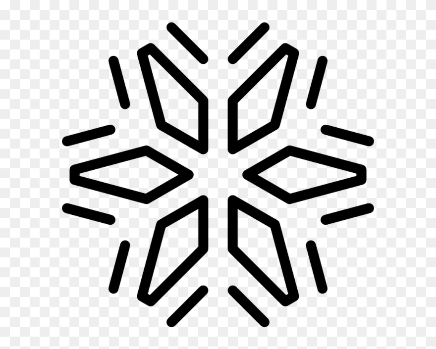 2 White Label Noun - Small Snowflake Clipart