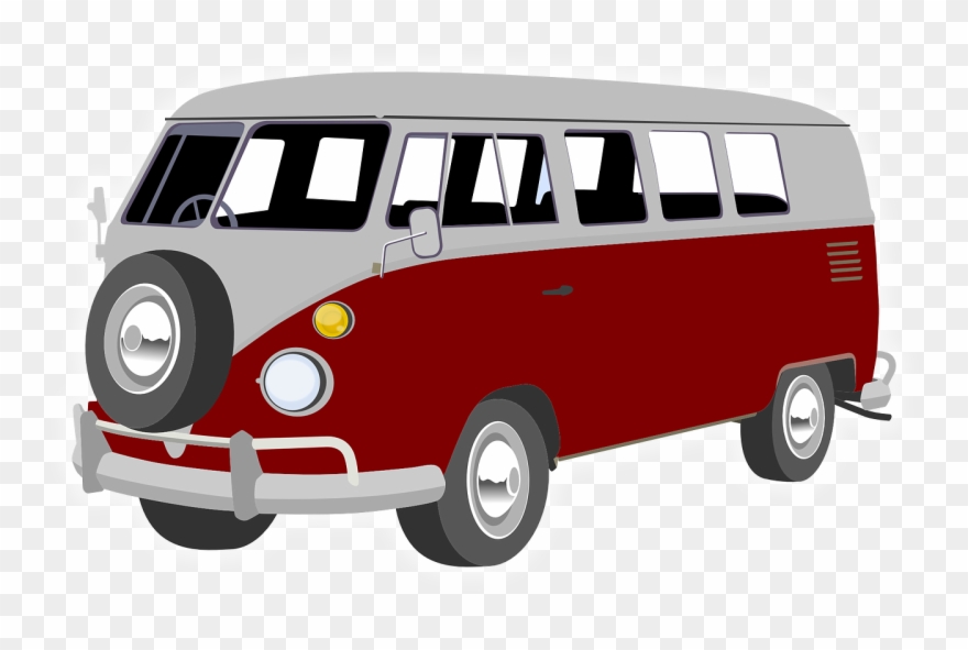 Rv Clipart Motorhome - Red Volkswagen Bus Clipart - Png Download