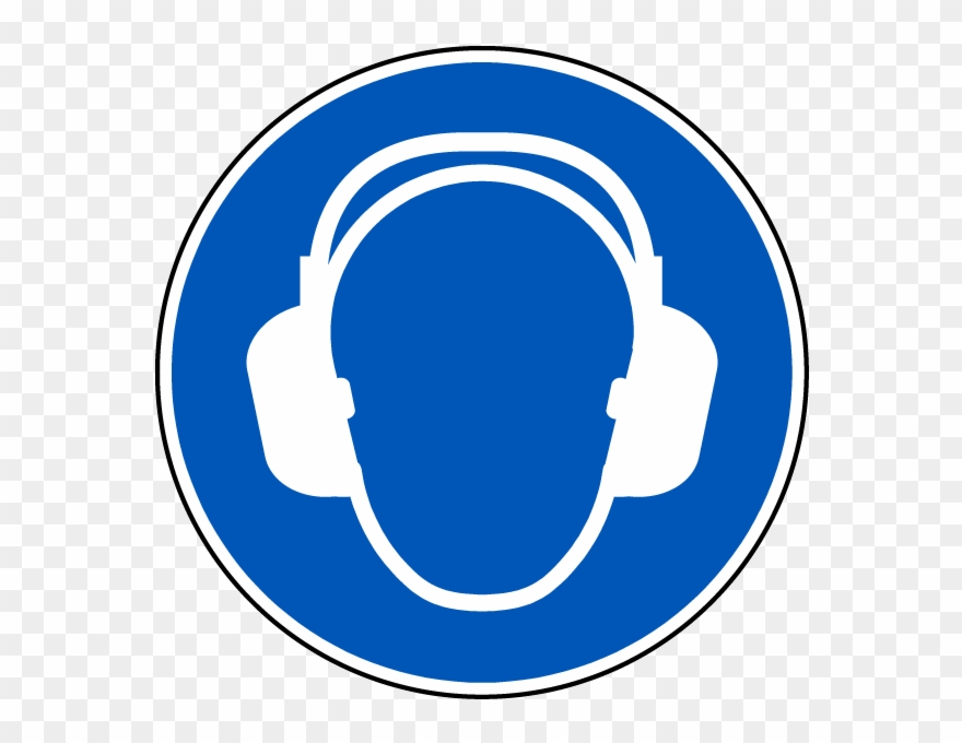 Protection Symbol Floor Sign - Wear Ear Protection Sign Clipart