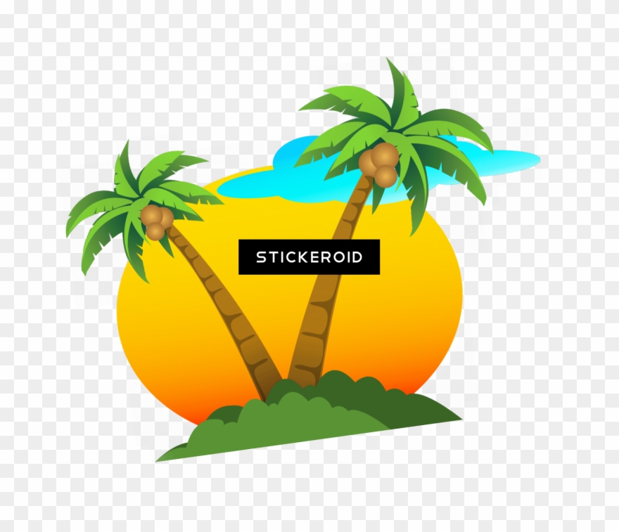 Summer Palm - Summer Sun Vector Png Clipart