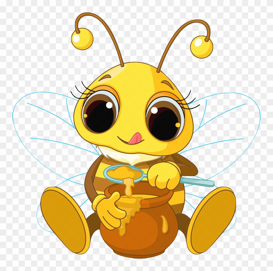 Clip Art Black And White Stock Busy Balm Inspired Me - Bee With Honey - Png Download
