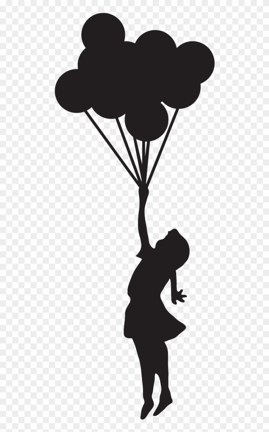 2, 2016, Toronto, On - Maxx Graphixx Banksy Wall Decal Girl With Balloons Clipart