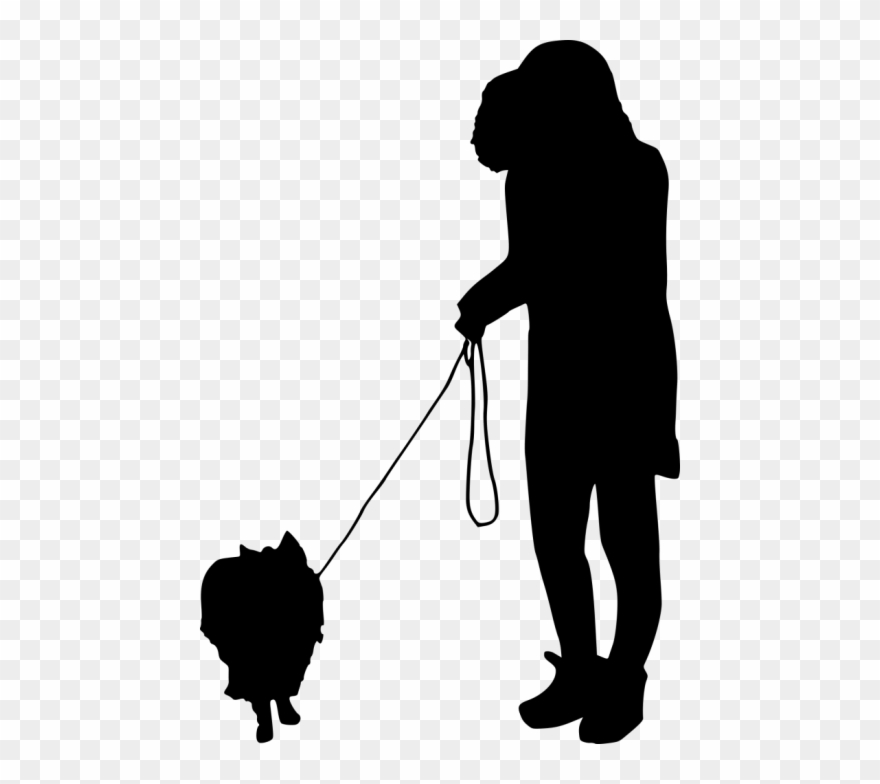 Dog Walking Silhouette Png - People Silhouette Png Walking Clipart