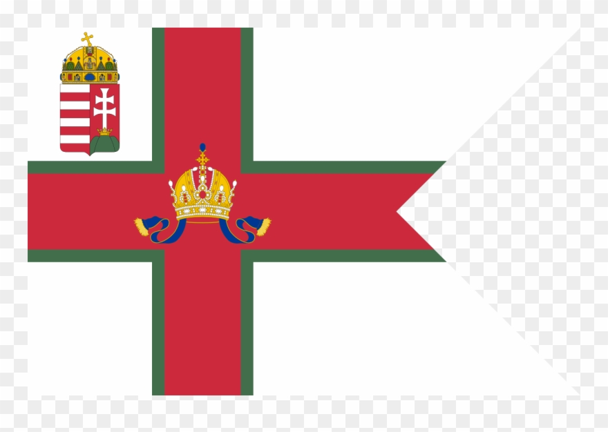 Pennant Svg Swallowtail Image Download - Flag: Naval Ensign Of Hungary Clipart