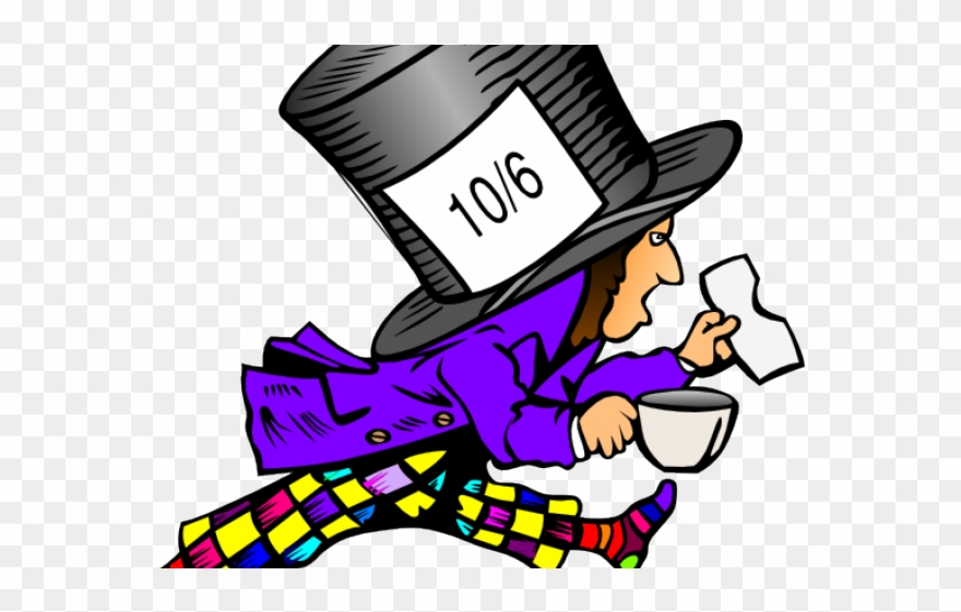 Watch Clipart Mad Hatter - Mad-hatter Round Ornament - Png Download