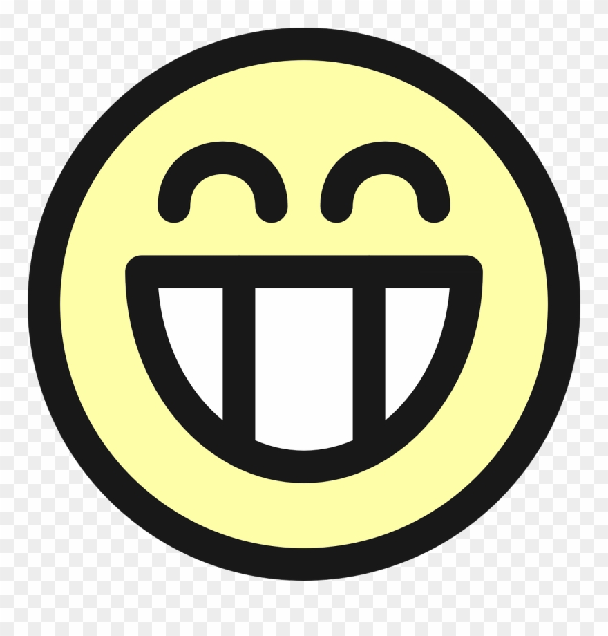 Free Vector Graphic - Grinning Face Badge Clipart