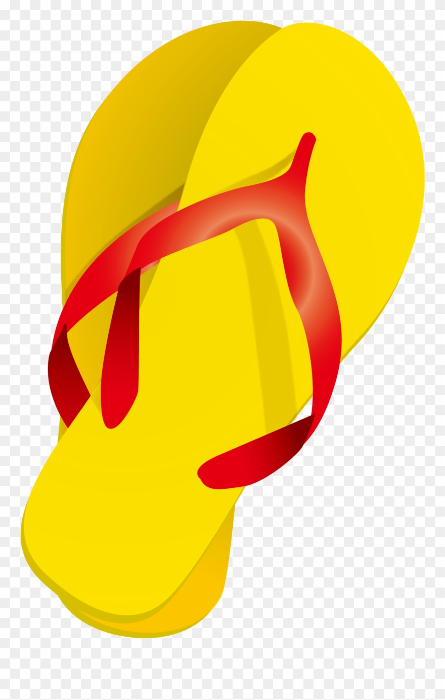 Sandal Clipart Yellow Shoe - Chinelo Amarelo Png Transparent Png