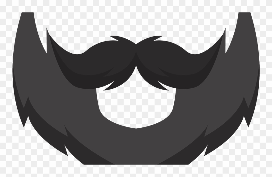 Beard Sillouette - Cartoon Beard Clear Background Clipart