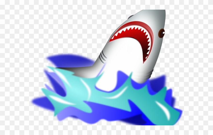 Monster Waves Clipart Ict - Shark In Water Clipart - Png Download