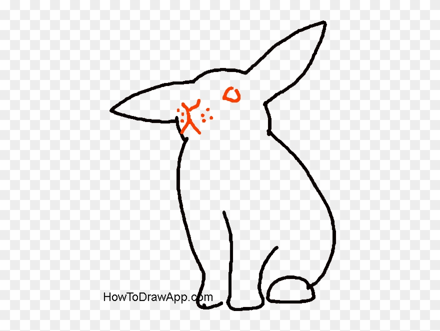 How To Draw A Rabbit Step By Step - Drawing Clipart