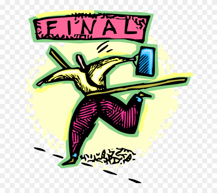 Vector Illustration Of Businessman Track And Field - Examples Of A Conclusion Paragraph Clipart