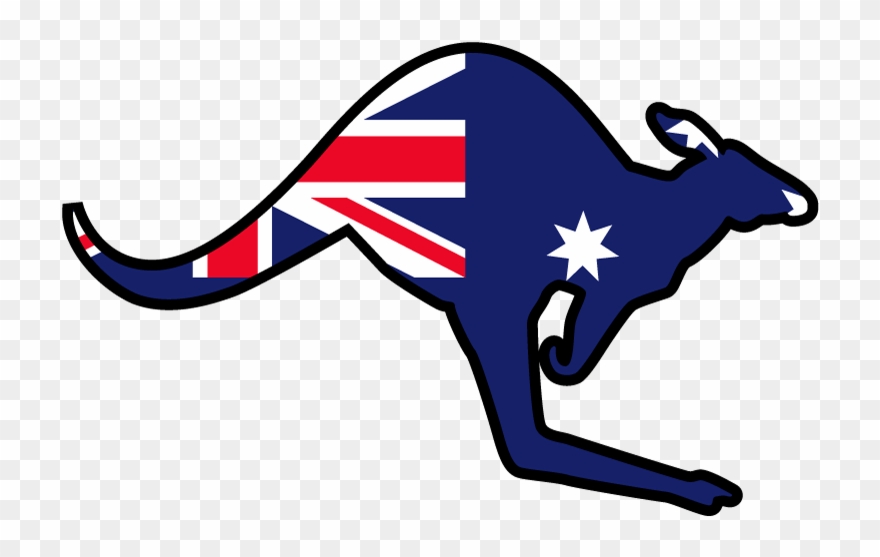 Australia Transparent Quality Images - Australian Flag With Kangaroo Clipart