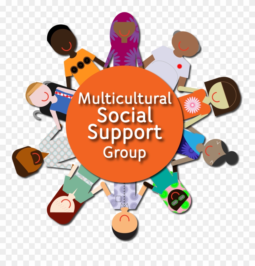 Multicultural Social Support Group - Support Group Illustration Clipart