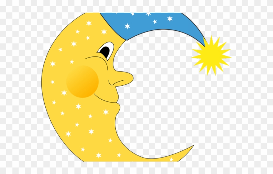 Moon Clipart File - Sleepy Fool Moon Clipart - Png Download