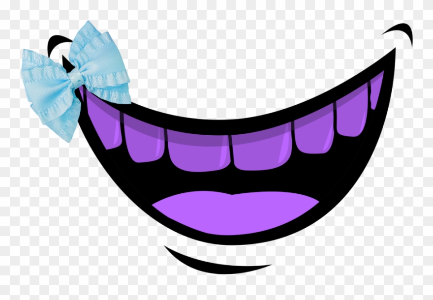 Mq Mouth Purple Bow Ribbon Bows - Boca Feliz Dibujo Clipart