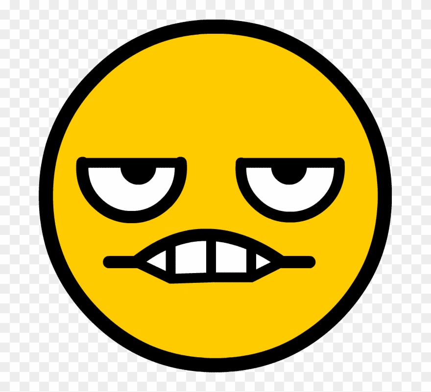 Biting Lip Emoji With Hat Clipart