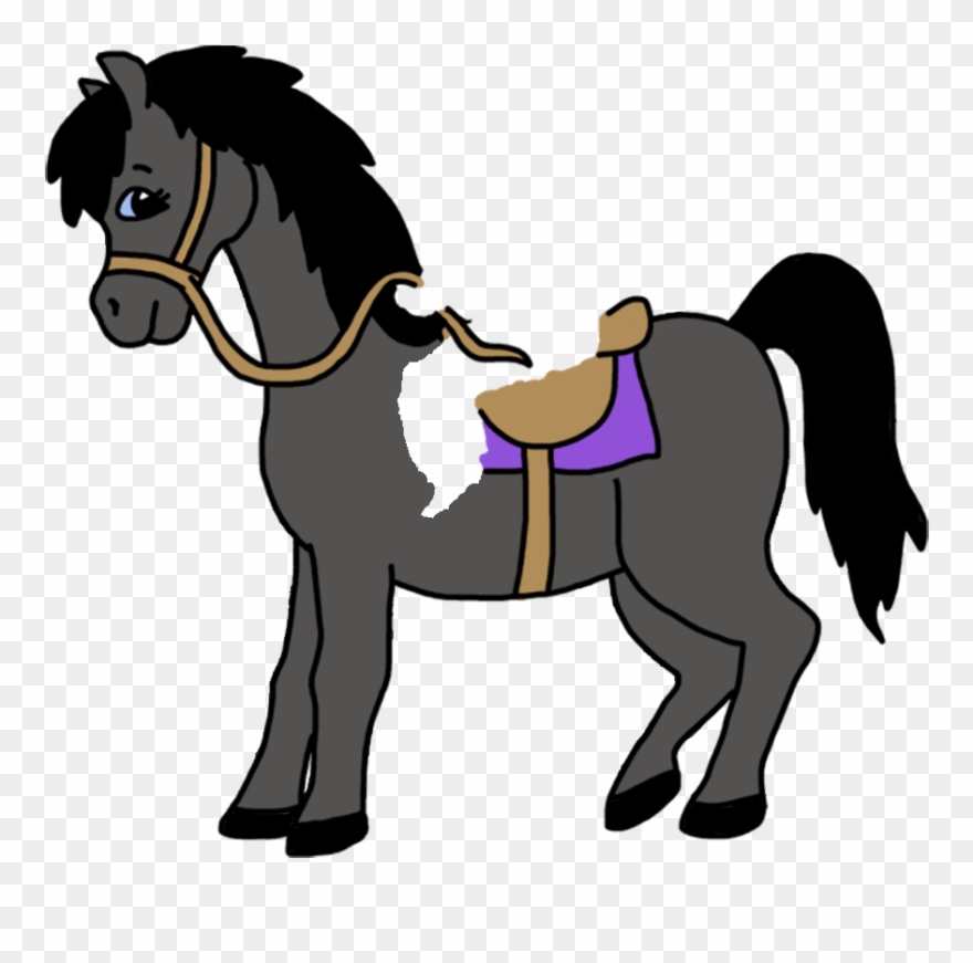 Girl On Horse Personalized Christmas Ornament Mandys - Cartoon Horse Eyes Clipart