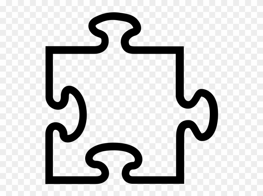 Jigsaw Puzzle Black And White Clipart