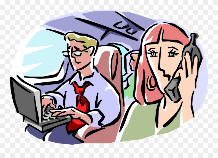 Banner Royalty Free Download Associates Travel By Air - People On A Plane Cartoon Clipart