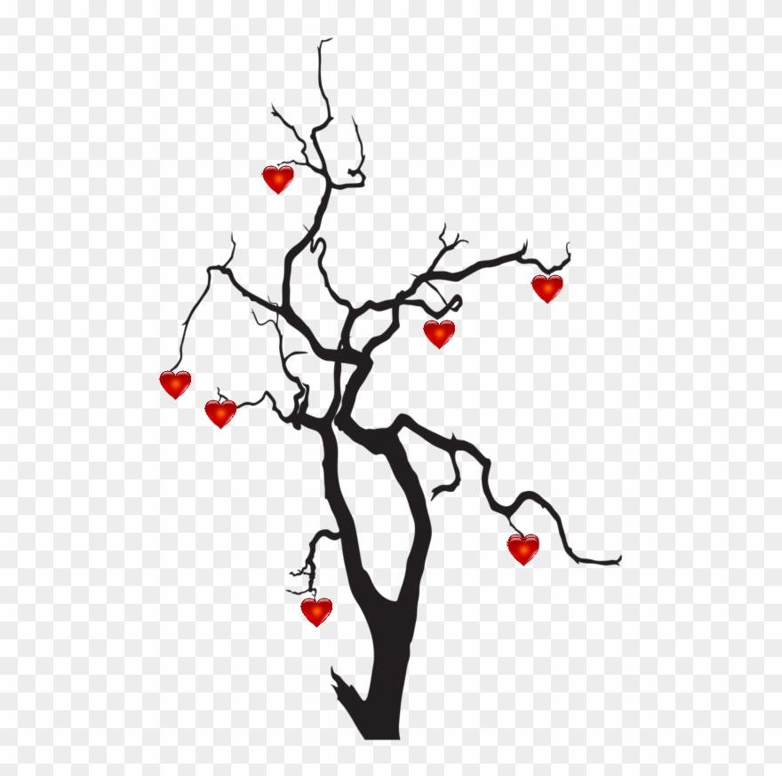 Owl In Tree Silhouette Clip Art - Spooky Tree Transparent Background - Png Download