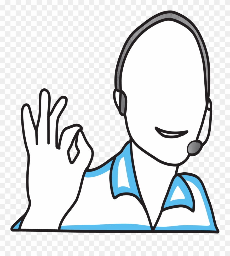 Figure Wearing Headset - Headset Clipart