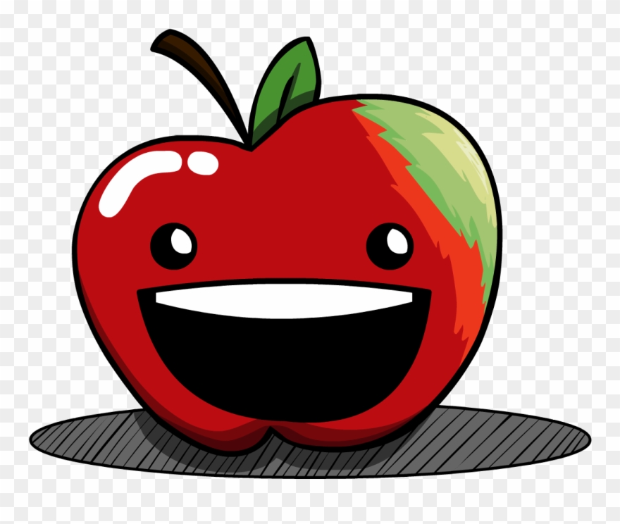 Happy Apple - Cartoon Clipart