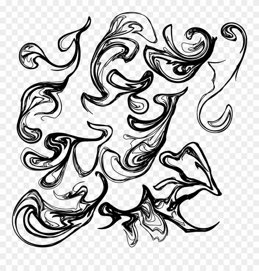 Distorted Swirls, Looks Like Liquid Swirls - Swirls Clipart