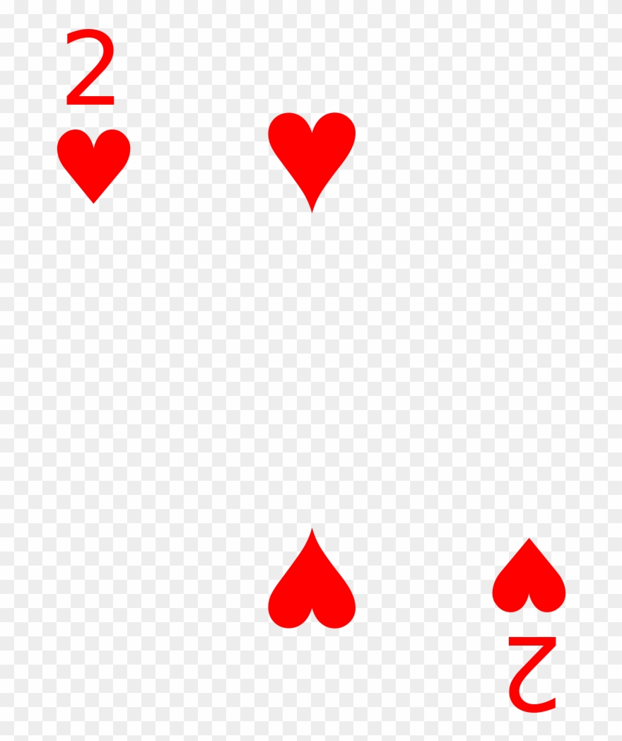 Cards 2 Heart - Heart 2 Of Playing Cards Clipart