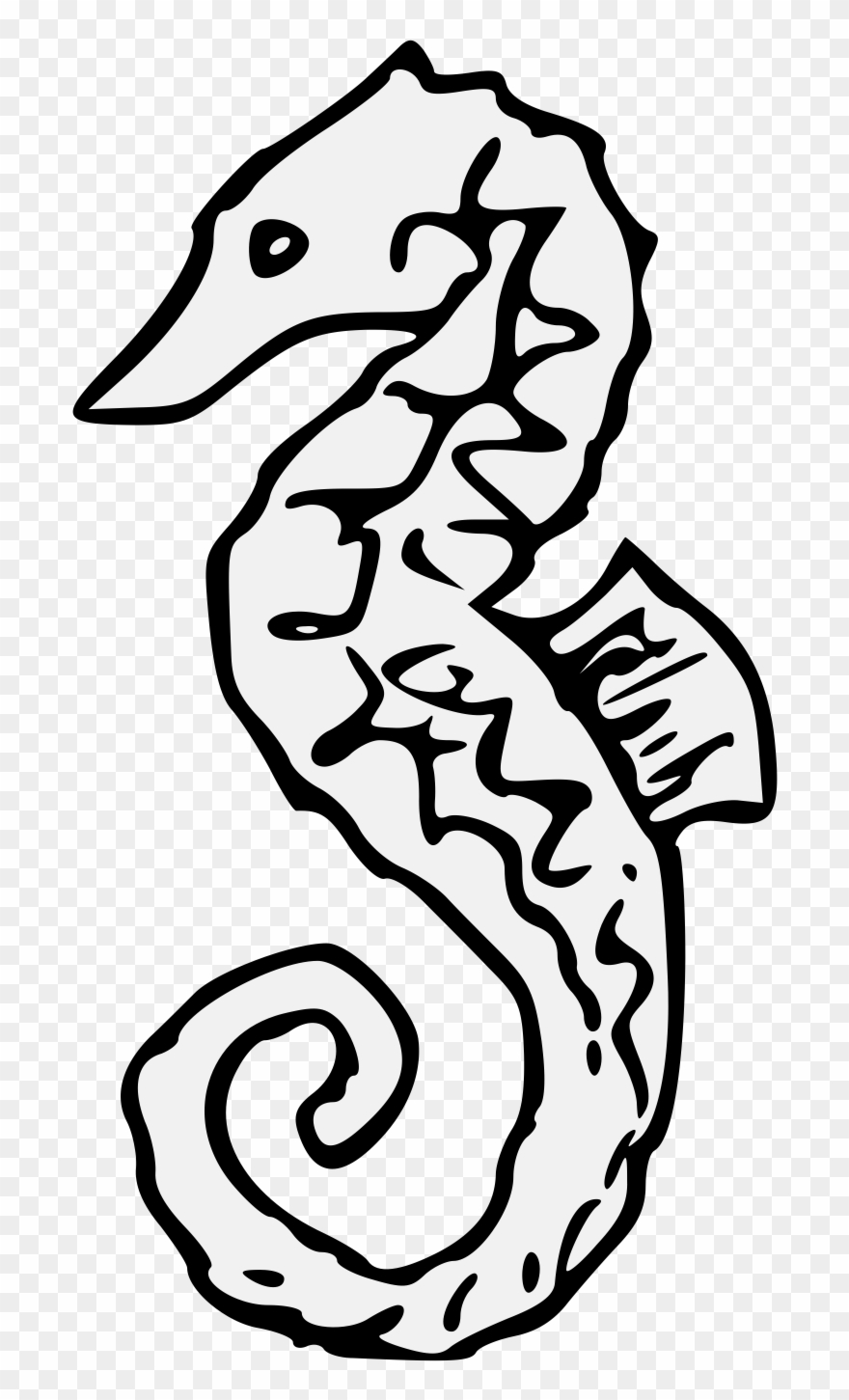 Pdf - Sea Horse Art Png Clipart