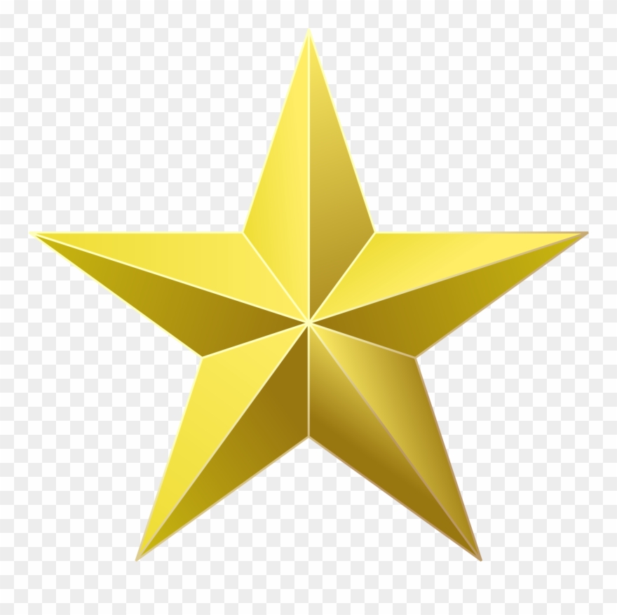 Clip Art Gold Star Award Image - Transparent Gold Star - Png Download