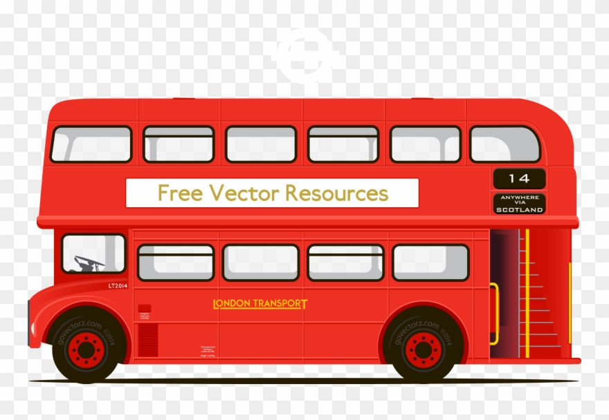 Bus Clipart Png - Double Decker Bus Clipart Transparent Png