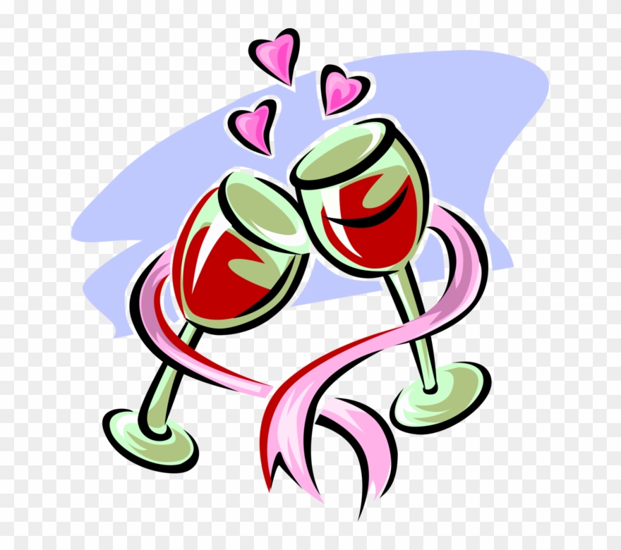 Png Library Download Wedding Expression Of Honor Vector - Glas Wein Clipart Transparent Png