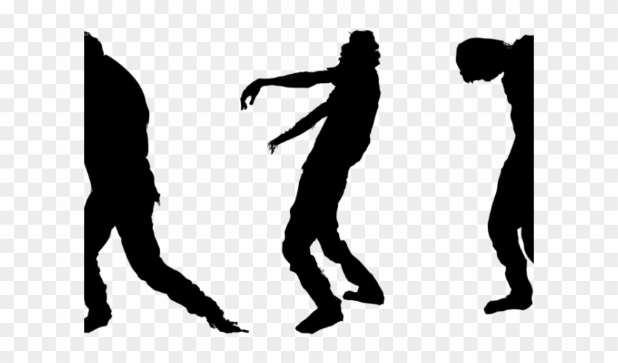 Zombie Clipart Border - Walking Dead Zombie Silhouette - Png Download