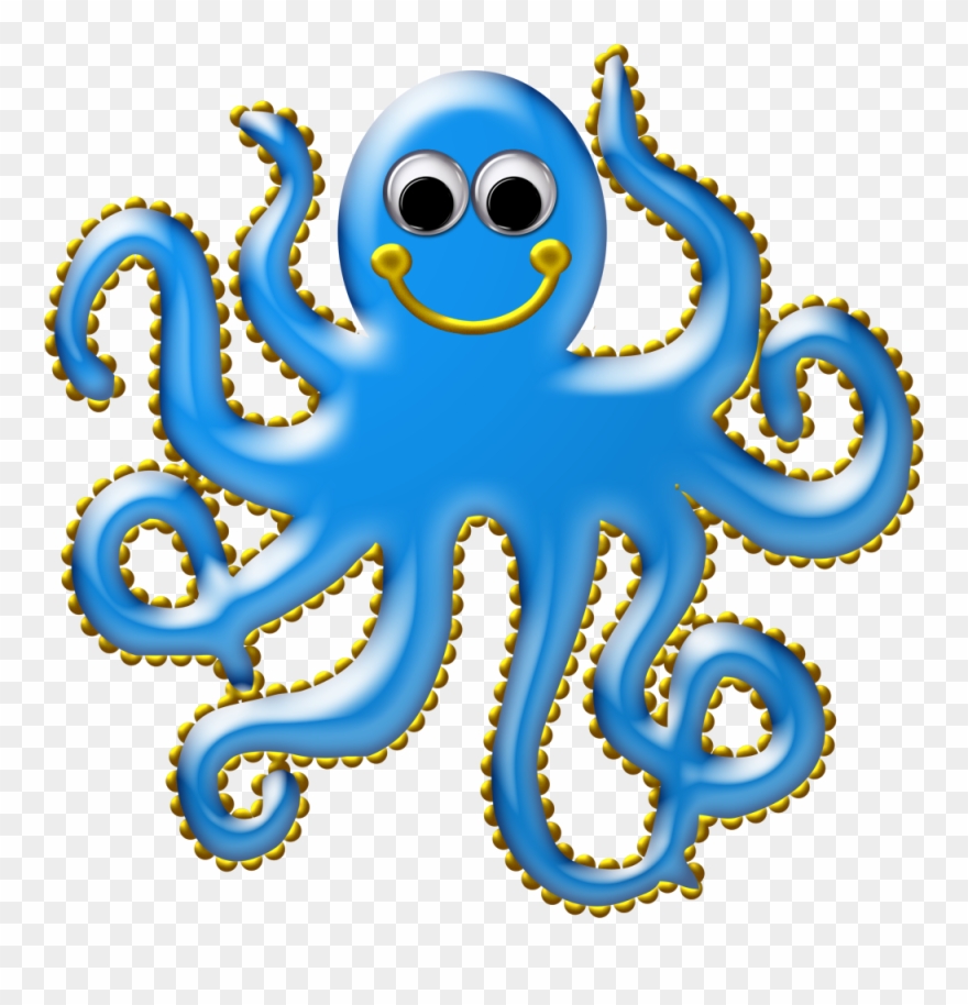 Fundo Do Mar Ocean Life, Aquarium, Scrapbook, Fish, - Осьминог Мультяшный На Прозрачном Фоне Clipart
