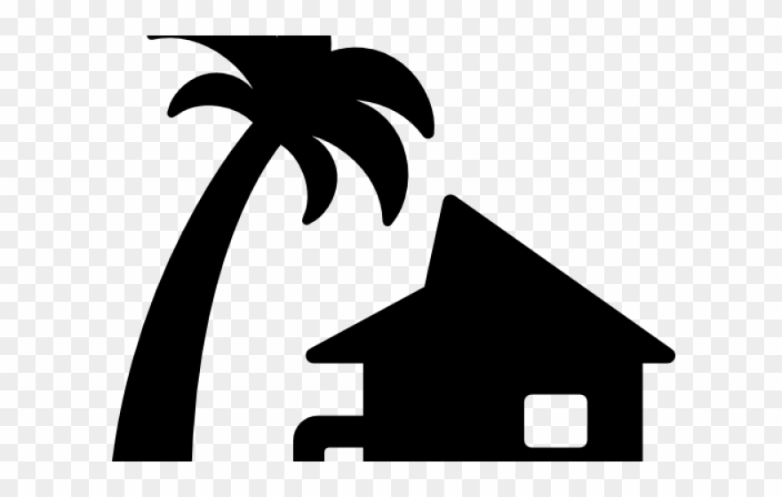 Home Clipart Holiday Home - Beach House Icon - Png Download