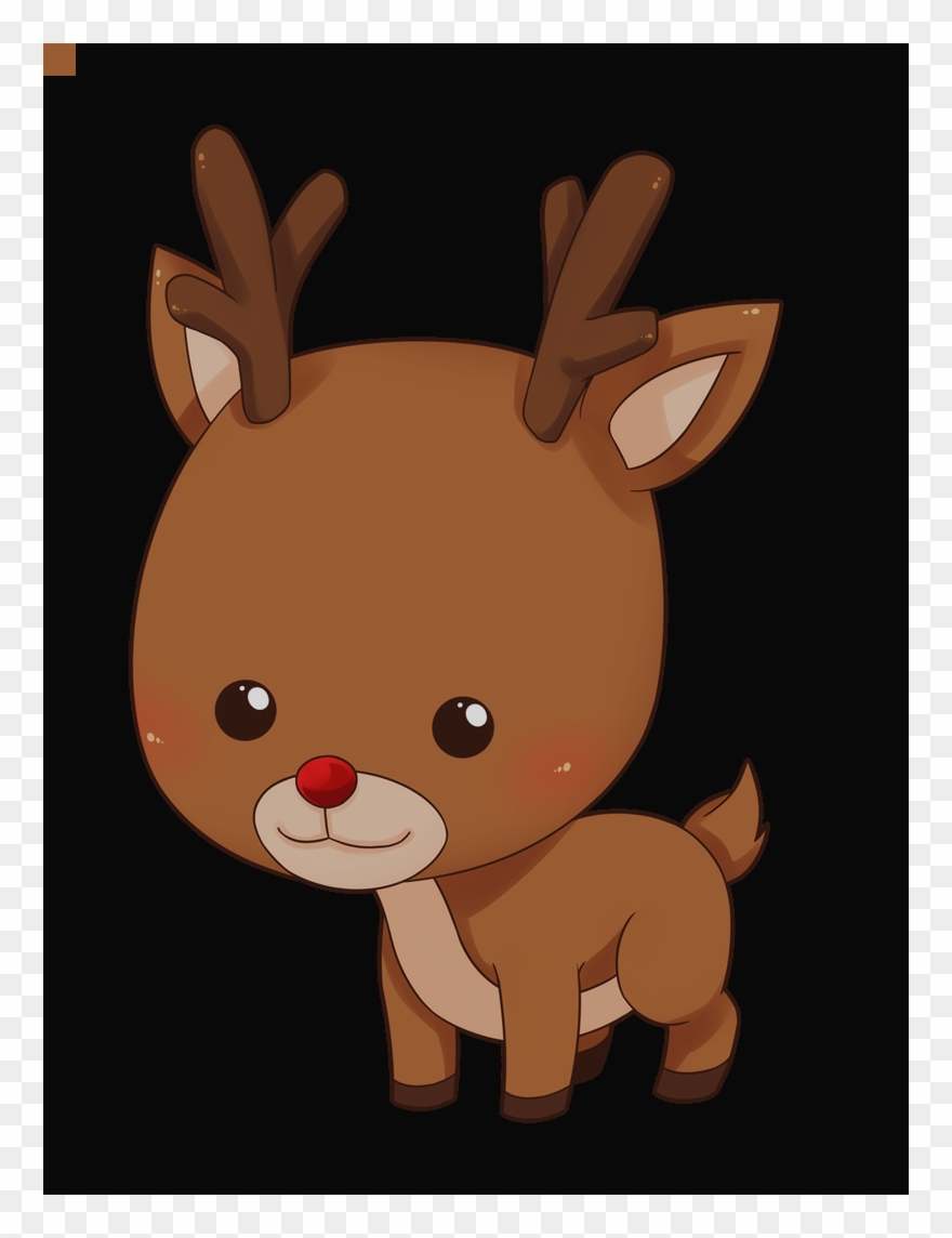 Cute Christmas Reindeer Print Clipart