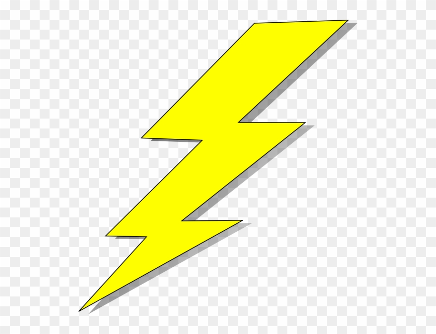 Yellow Pinterest And Clip Art - Lightning Bolt Clipart Png Transparent Png