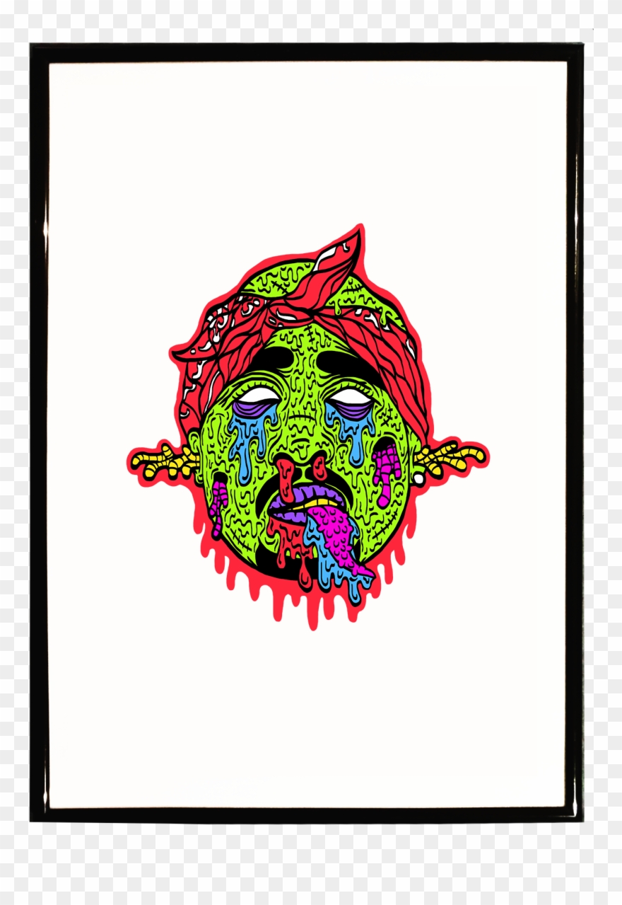 Zombie Tupac Shakur A3 Print $24 - Tupac Shakur Clipart