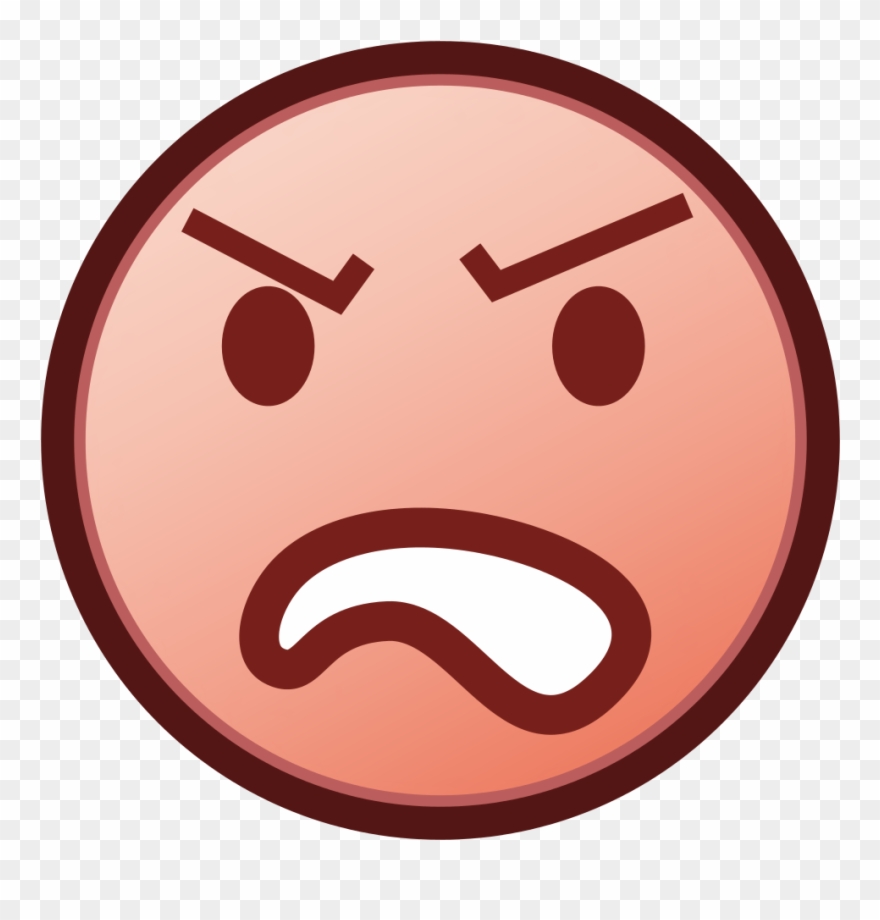 An Angry Emoji - Angry Free Png Clipart