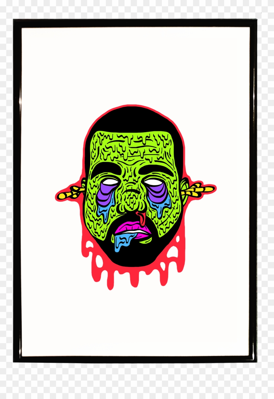 Zombie Kanye West A3 Print $24 - Zombie Kanye West Clipart