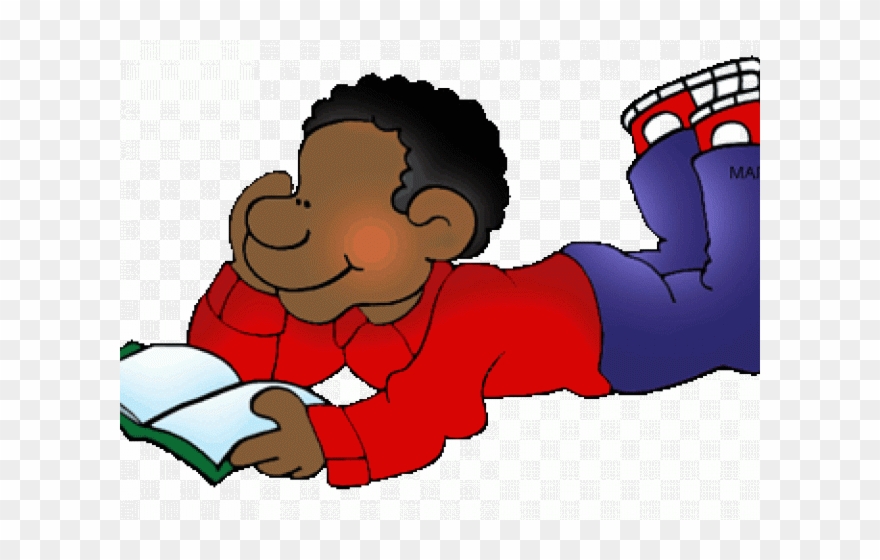 Student Reading Clipart - Reading Boy - Png Download