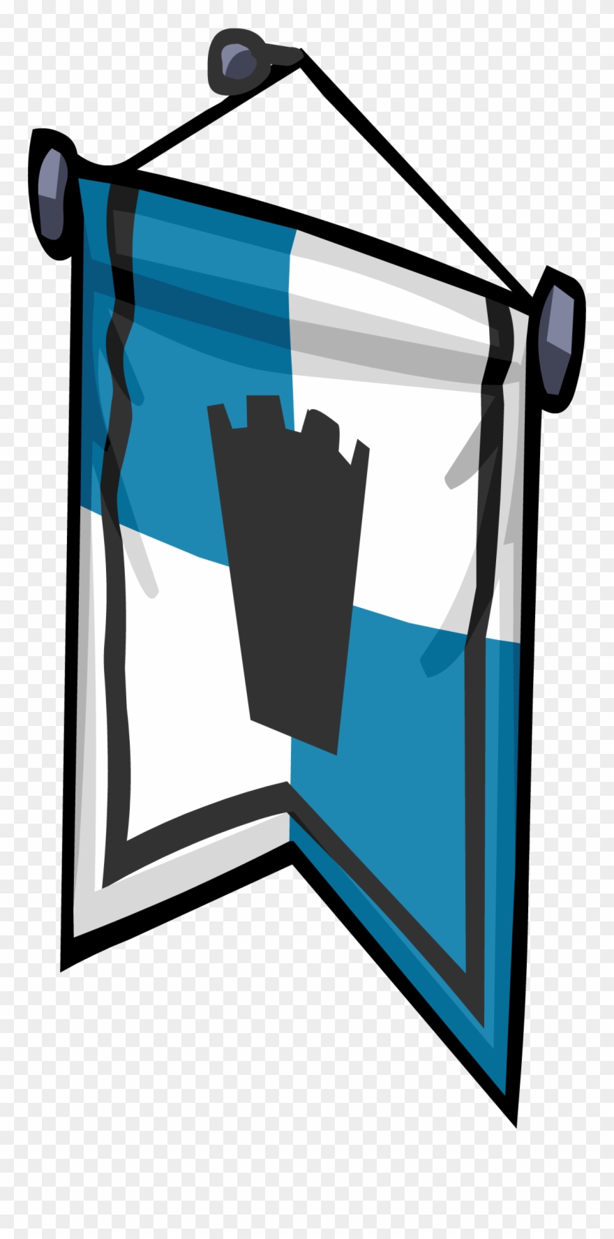 Ye Olde Blue Banner Sprite 008 Clipart