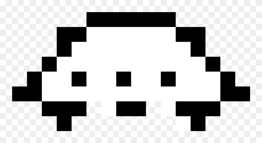 Space Invaders Old School - Slurp Juice Pixel Art Clipart
