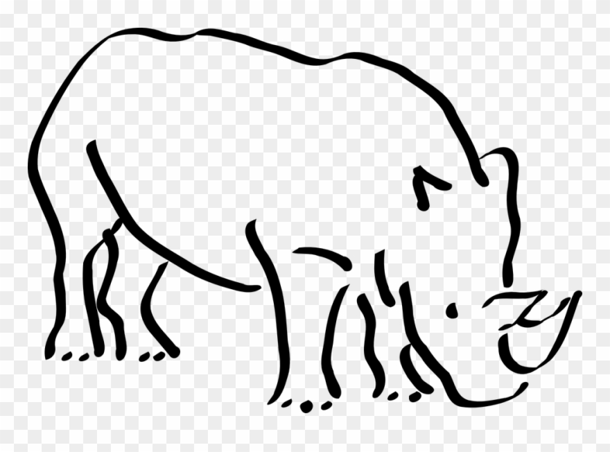Elephant Head Outline 7, Buy Clip Art - Png Download