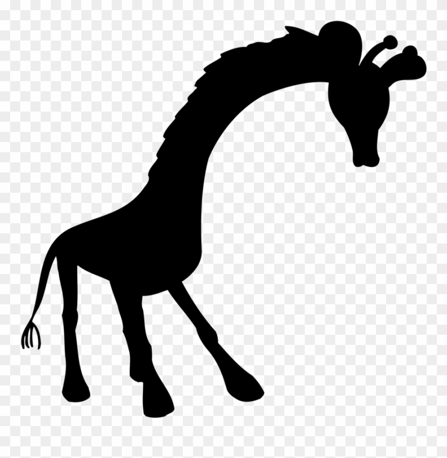 Giraffe Clipart Giraffe Mustang Wildlife - Clip Art - Png Download