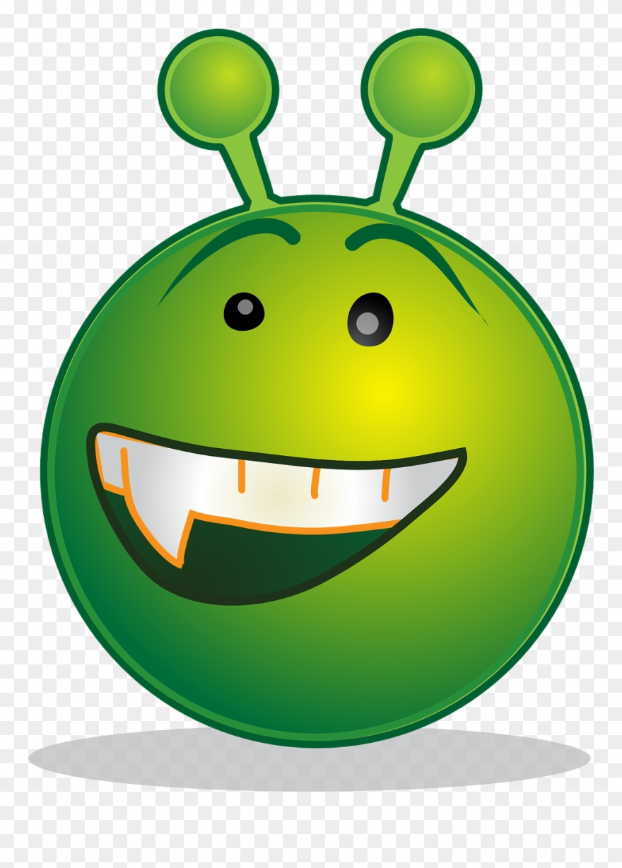 Alien Smiley Design Monster Png Image - Smiley Green Alien Clipart