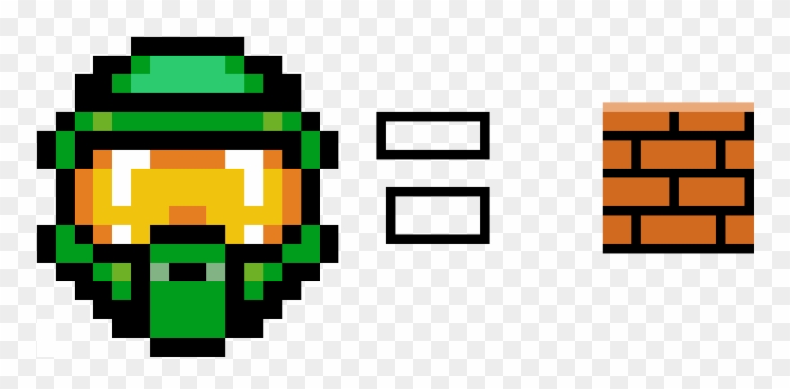 Halo - Halo Master Chief Pixel Art Clipart