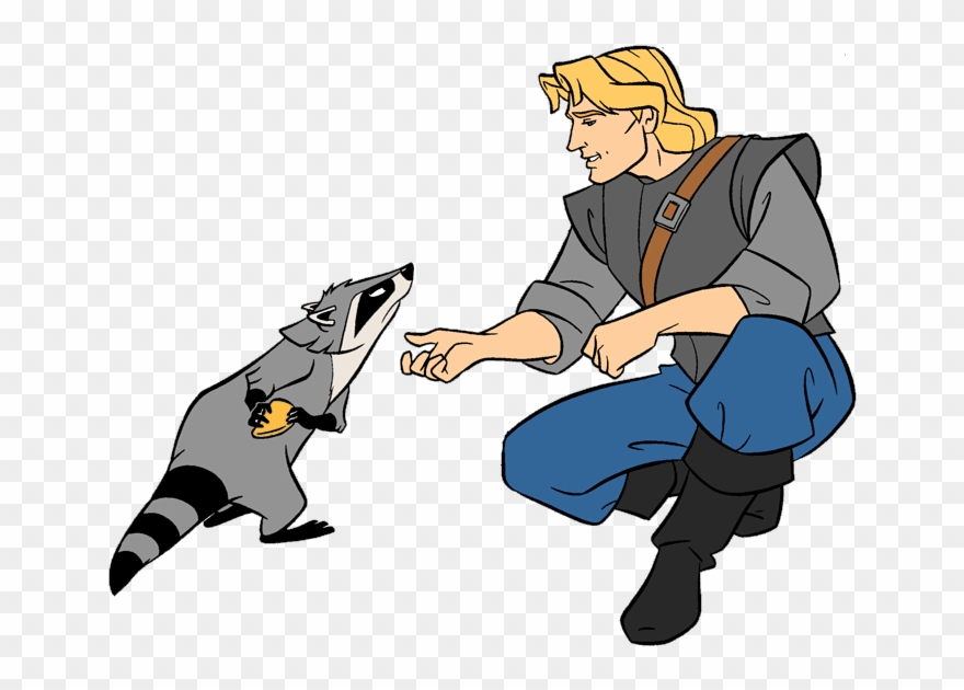 Pocahontas Group Clip Art Disney Clip Art Galore - Pocahontas John Smith And Meeko - Png Download